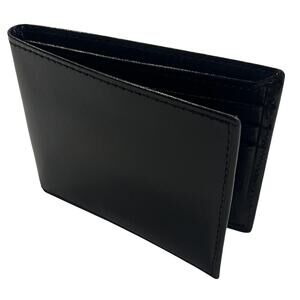 13-87 NORDSTROM Men's Shop Smooth Thin Genuine Leather Wallet Black